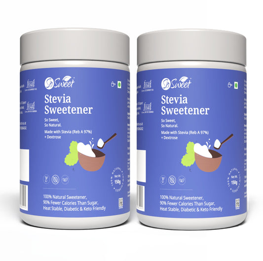 Stevia Sugar Free Sweetener 150gm | Best Diabetes Sugar Alternatives - Pack of 2