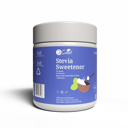 Stevia Sugar Free Natural Low Calories Sweetener 100% Natural 400Gm | Diebetic Friendly-So Sweet
