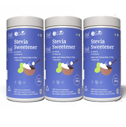 So Sweet Stevia Powder 100% Natural Low Calories Sugar Free Sweetener 900gm-Pack of 3