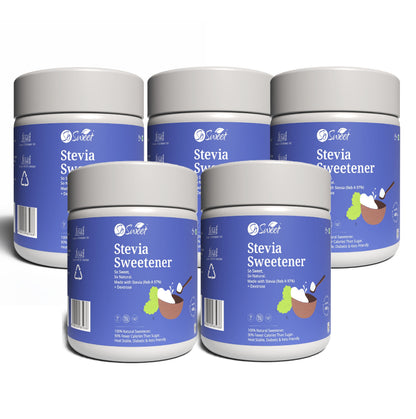  Stevia Sugar Free Natural Low Calories Sweetener 100% Natural 400Gm | Diebetic Friendly -So Sweet