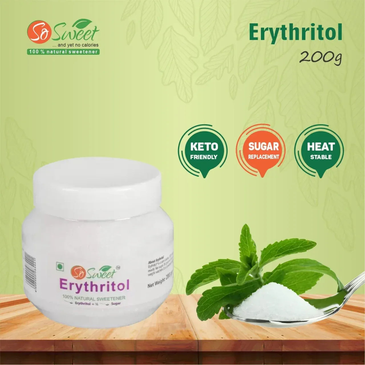 Erythitol 100% Sugar Free Natural  Sweeneter- So Sweet