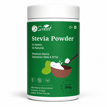 So Sweet Stevia Powder 200gm – Zero Calorie Natural Sweetener | Keto & Diabetic Friendly