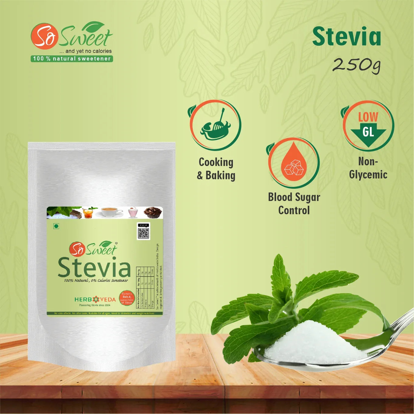  Stevia Sugar Free Natural Sweetener Alternative to sugar - So Sweet