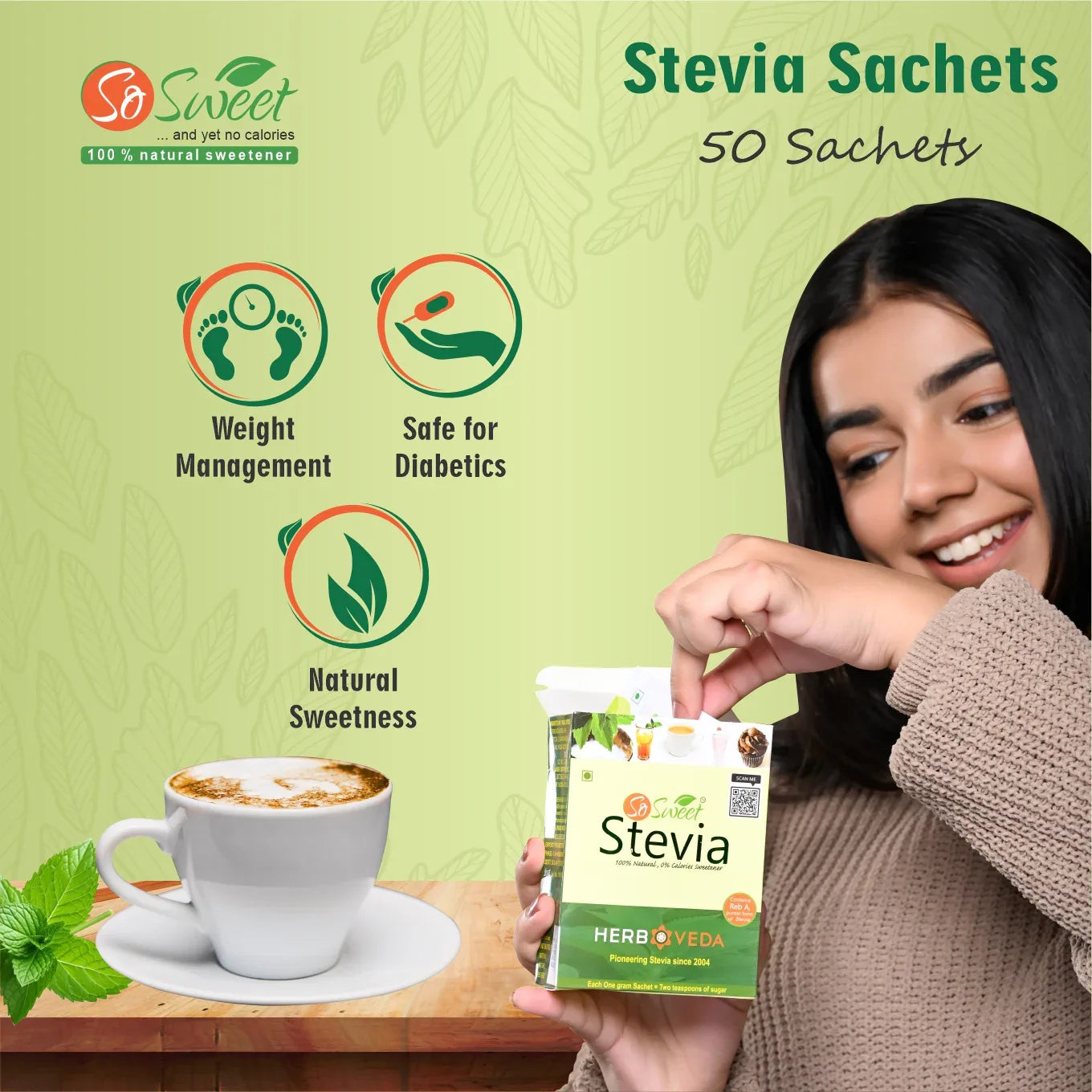 Stevia Sugar Free Natural Sweetener Alternative to Sugar - So Sweet