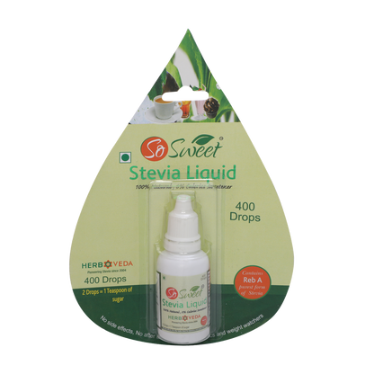 Stevia Liquid Sugar Free 400 Drops Zero Calorie | Diabetic Friendly - So Sweet