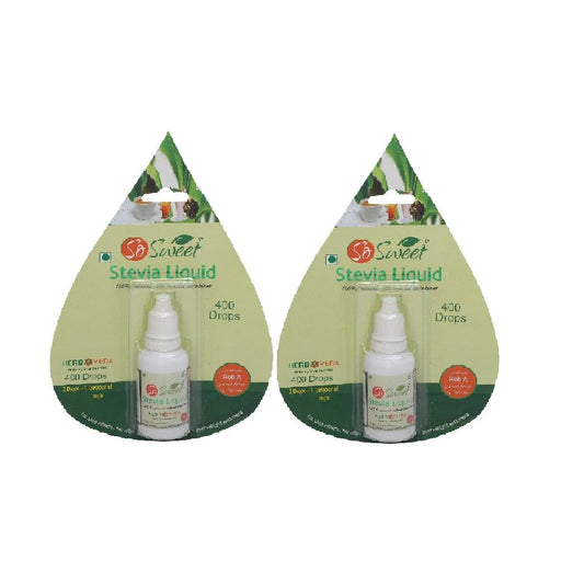 Stevia Drops Liquid - 20ml | 400 Drops (200 Servings) | Sugar Free | Zero Calories  -So Sweet