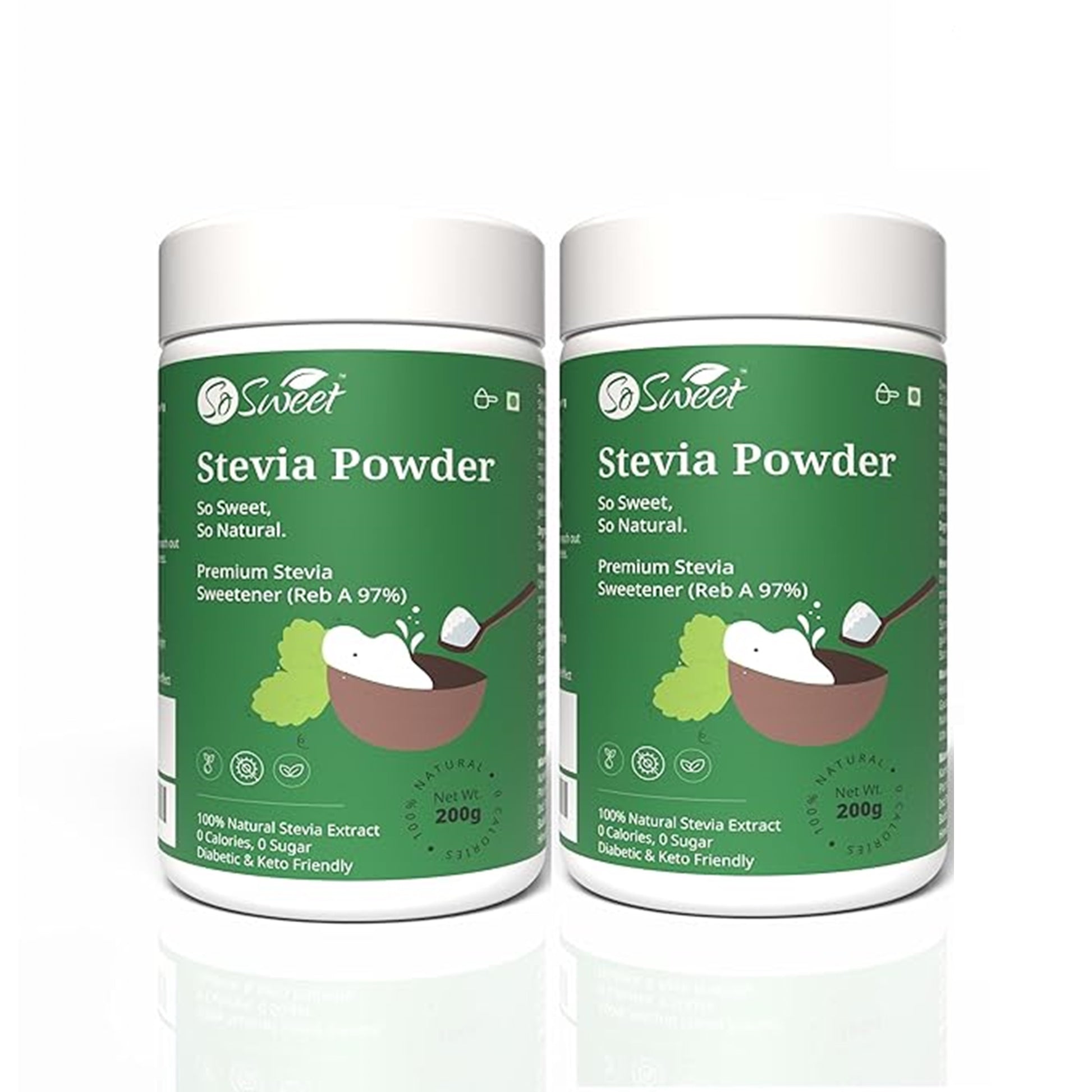 Stevia Powder Sugar Free Natural Zero Calorie Sweetener -So Sweet 