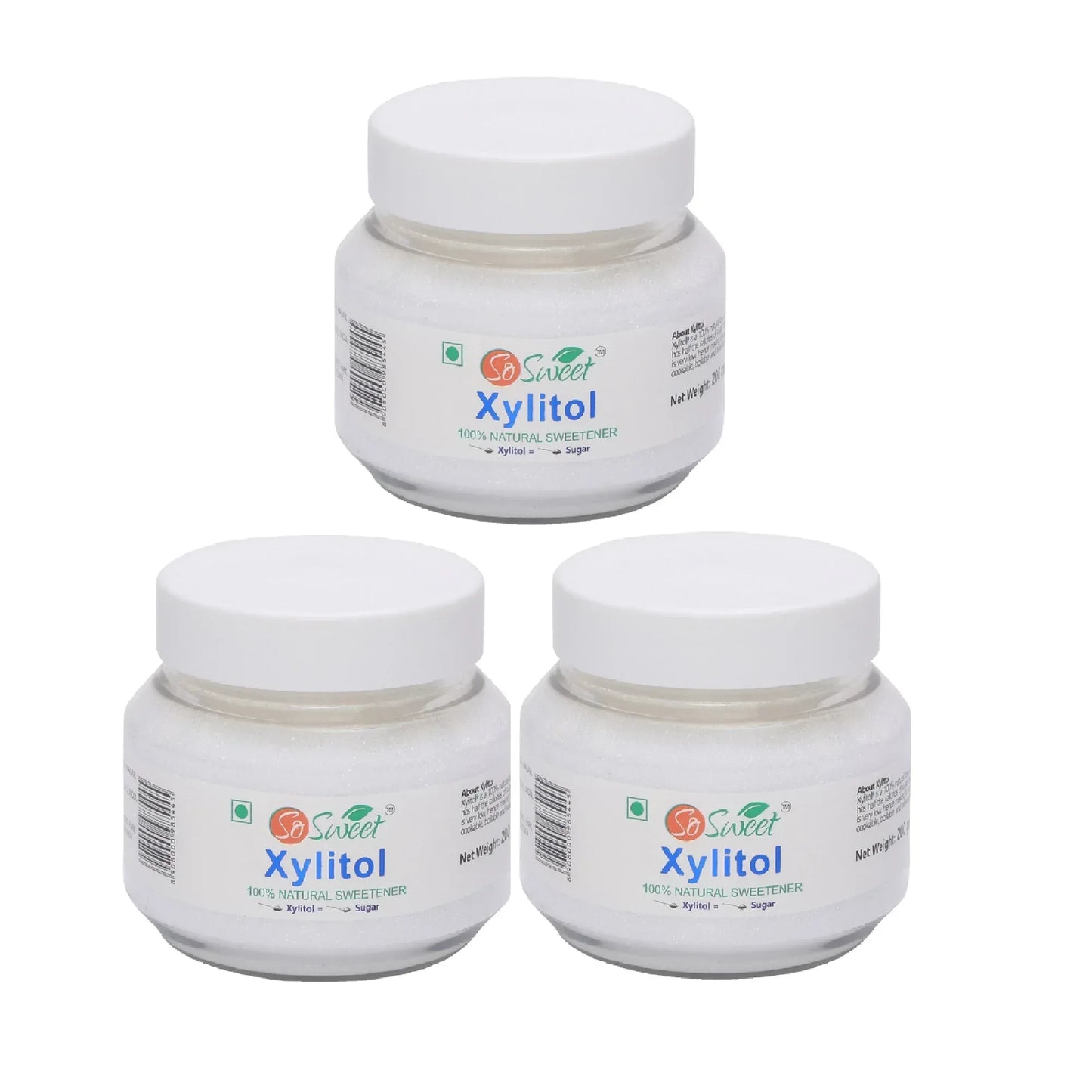 Xylitol Natural Sugar Free Sweetener 200g| 100% Natural | Low GI Sugar-So Sweet