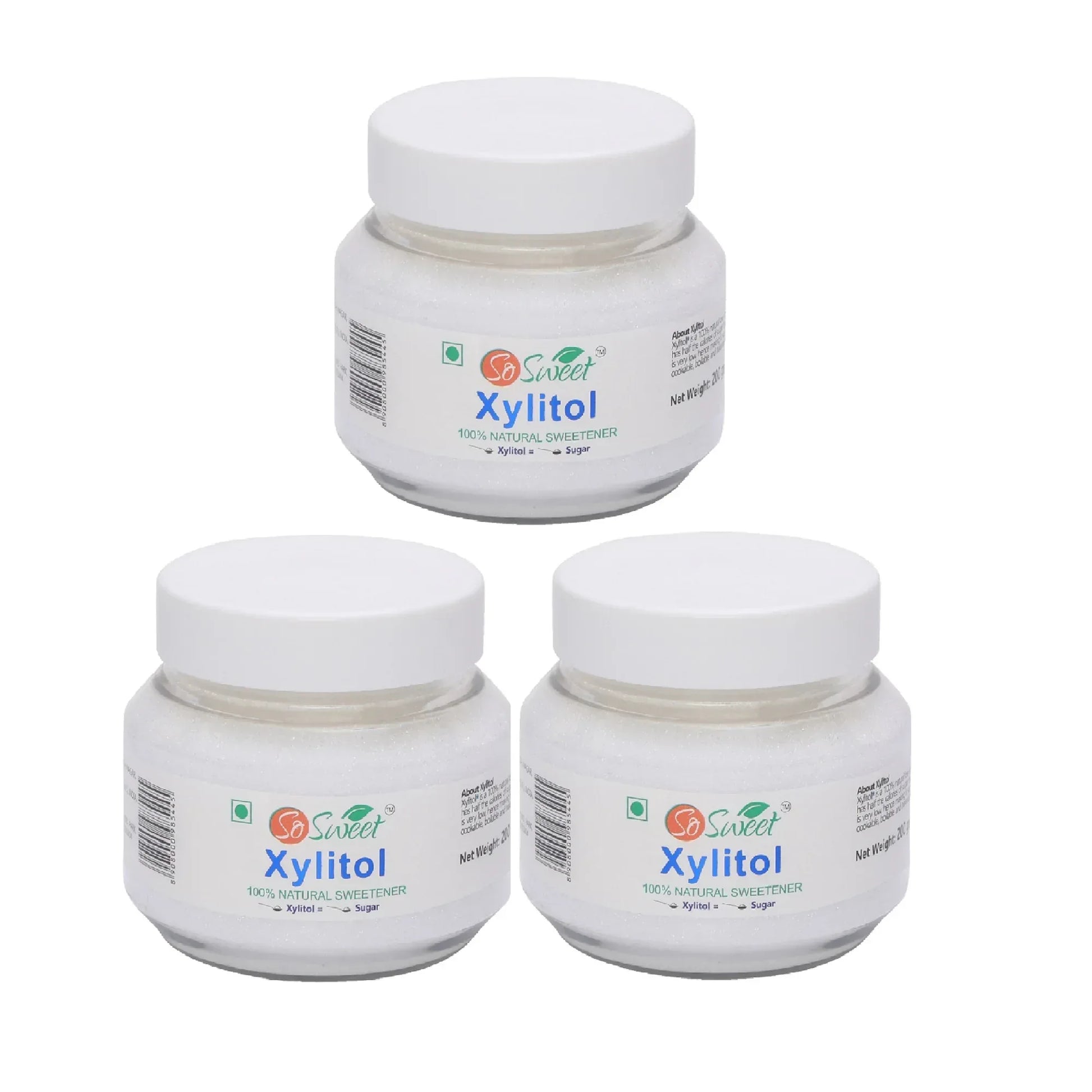 Xylitol Natural Sugar Free Sweetener 200g| 100% Natural | Low GI Sugar-So Sweet