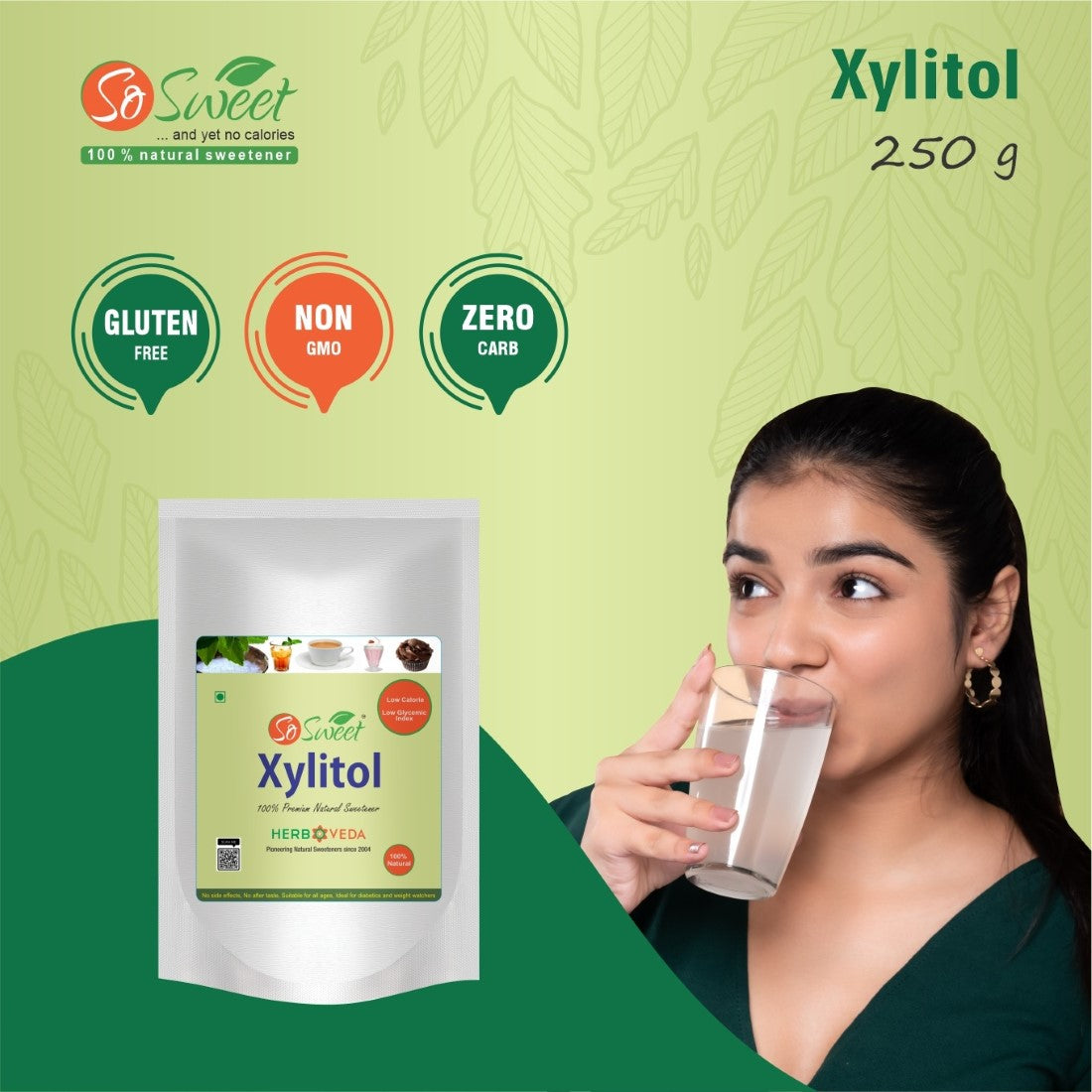 Xylitol Sugar Powder | So Sweet Xylitol Sweetener-250gm - So Sweet
