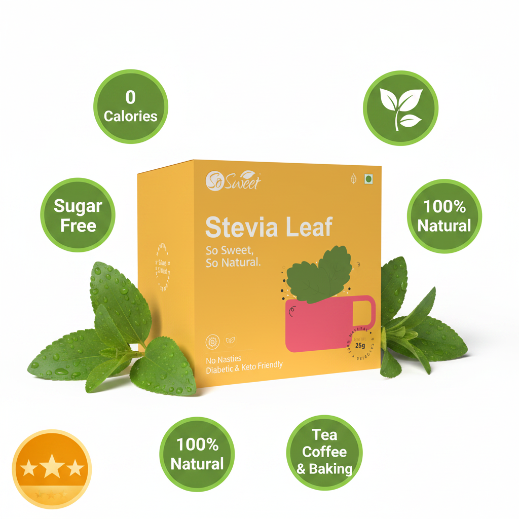 So Sweet Stevia Leaf Sugar Free Natural Zero Calorie Sweetener