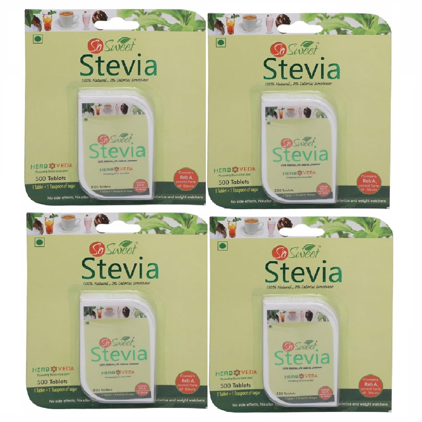 So Sweet Stevia 500 Tablet Dispenser – Natural Zero Calorie Sugar Free Sweetener