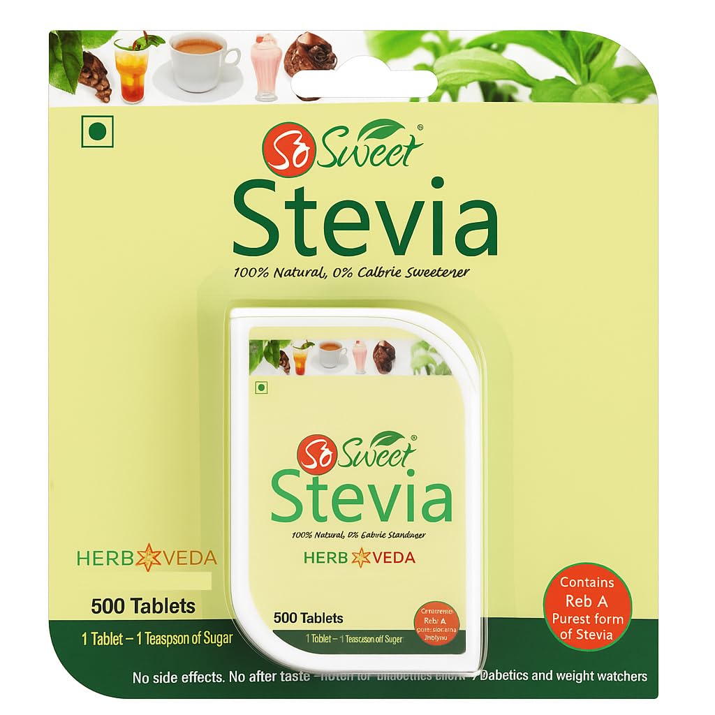 So Sweet Stevia 500 Tablet Dispenser – Natural Zero Calorie Sugar Free Sweetener