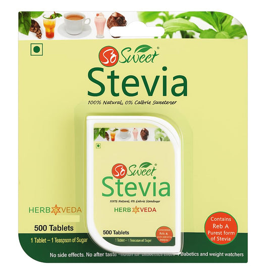 So Sweet Stevia 500 Tablet Dispenser – Natural Zero Calorie Sugar Free Sweetener