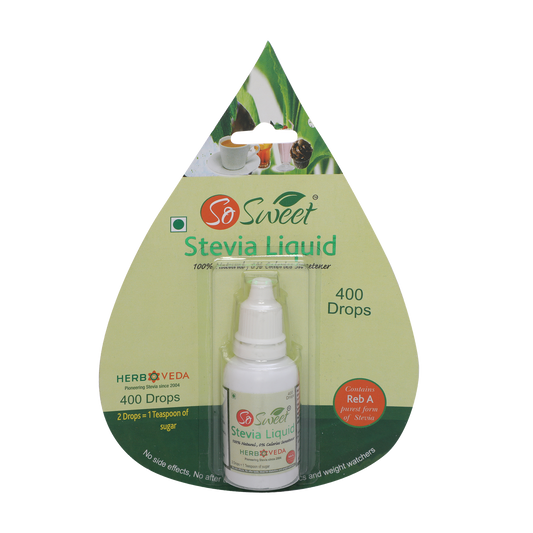 So sweet Stevia Liquid Sugar Free 400 Drops (200 Serving) - 20ml | Zero Calorie | Diabetic Frendly