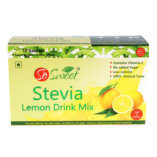 Stevia Sugar Free Instant Lemon Drink Mix - 12 Sachets