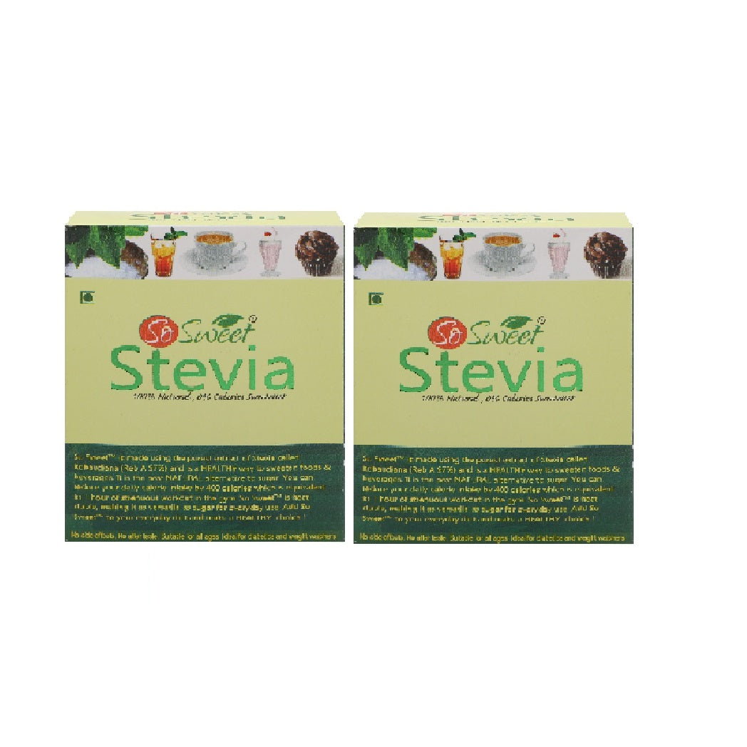 So Sweet Stevia Sachets 50 Zero Calorie 100% Natural Sweetener - Sugar Free
